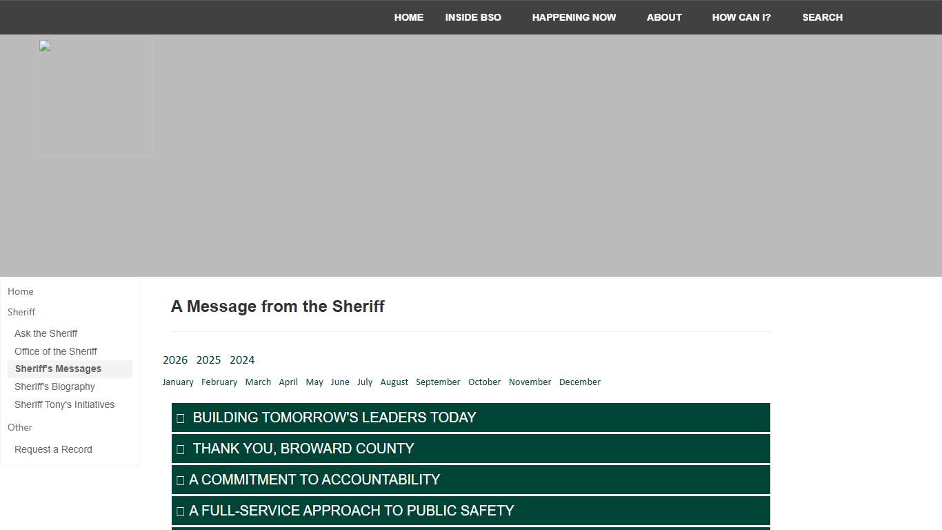 Sheriff's Messages Broward County